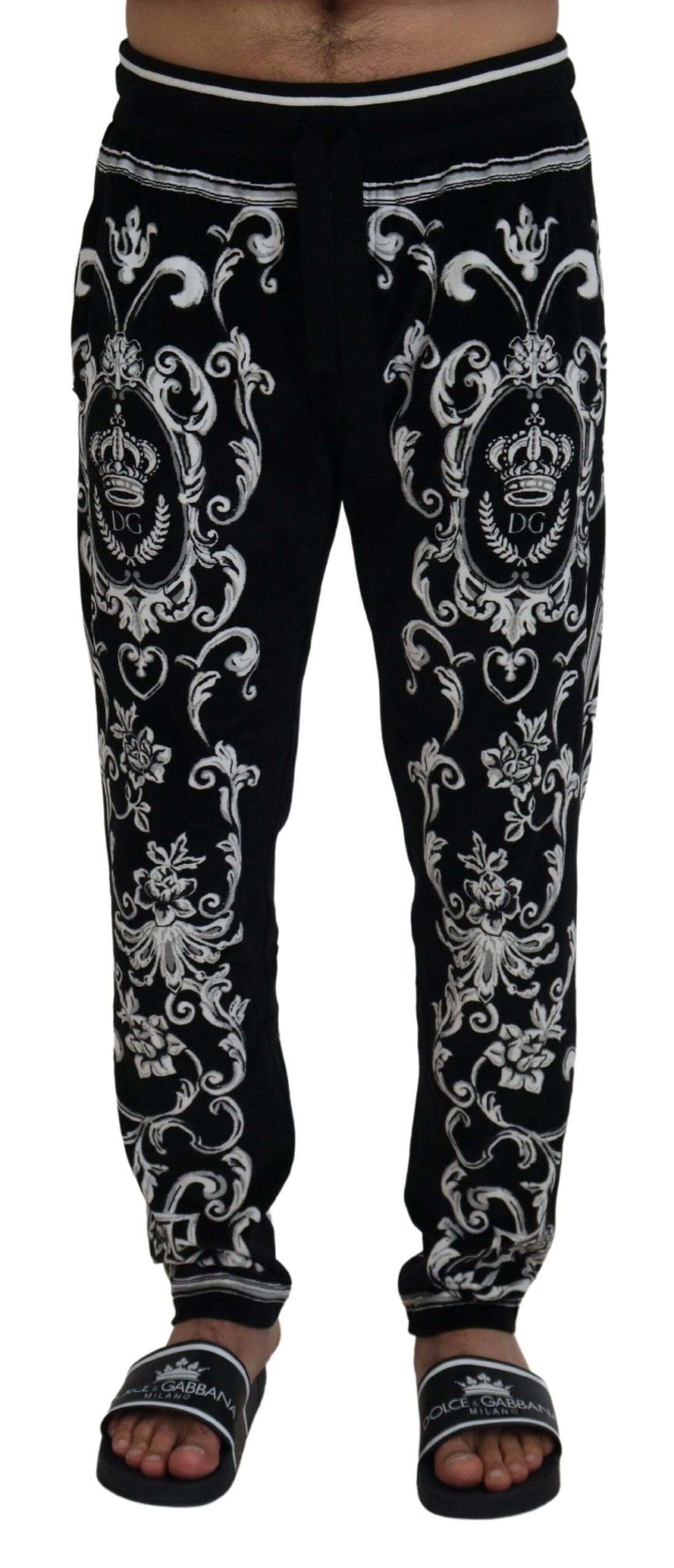 Pantalon de survêtement décontracté à motifs baroques Dolce &amp; Gabbana