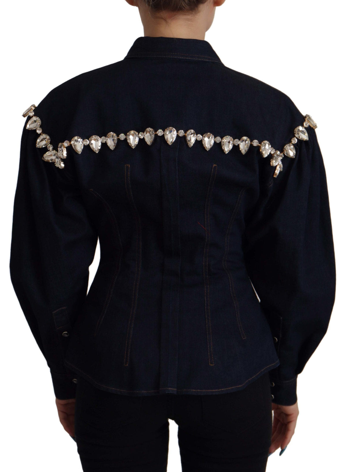 Veste en jean élégante ornée de cristaux Dolce &amp; Gabbana