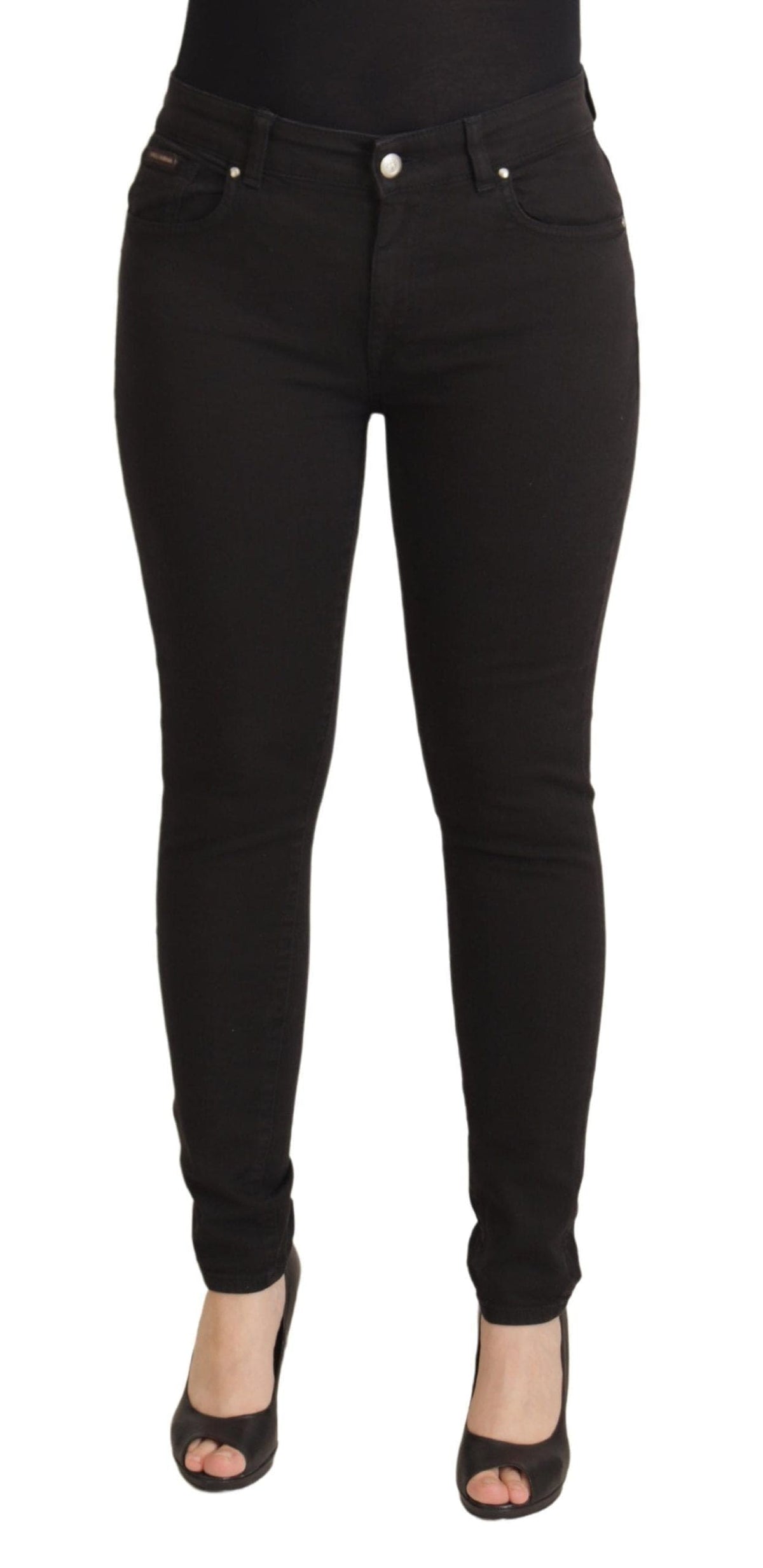 Jean skinny en coton stretch noir élégant Dolce &amp; Gabbana