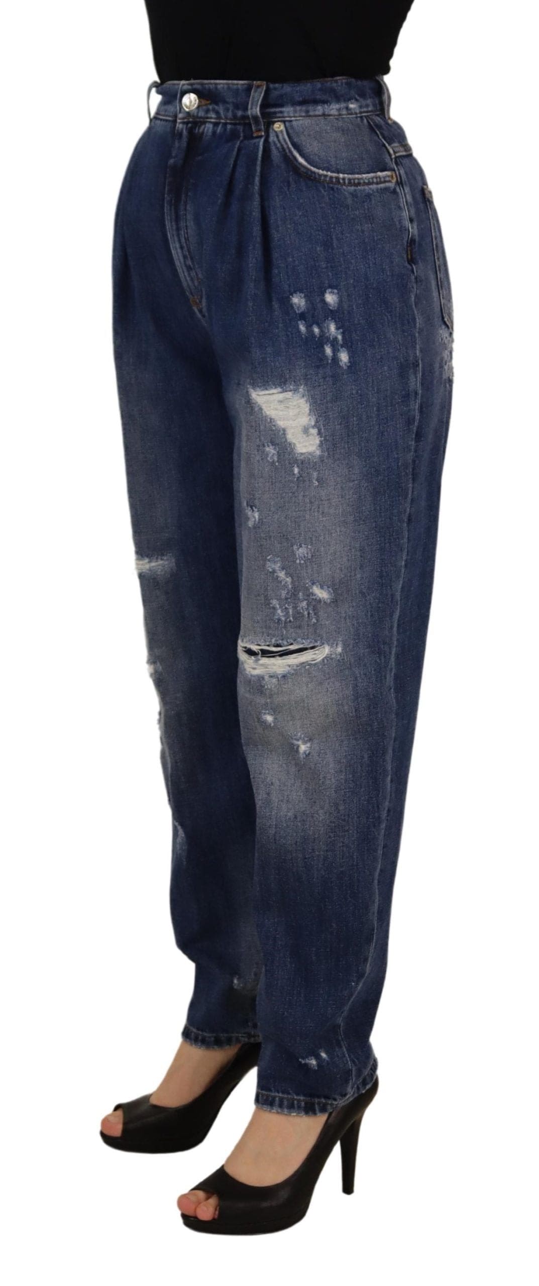 Jean skinny taille haute Dolce &amp; Gabbana - Délavé bleu chic