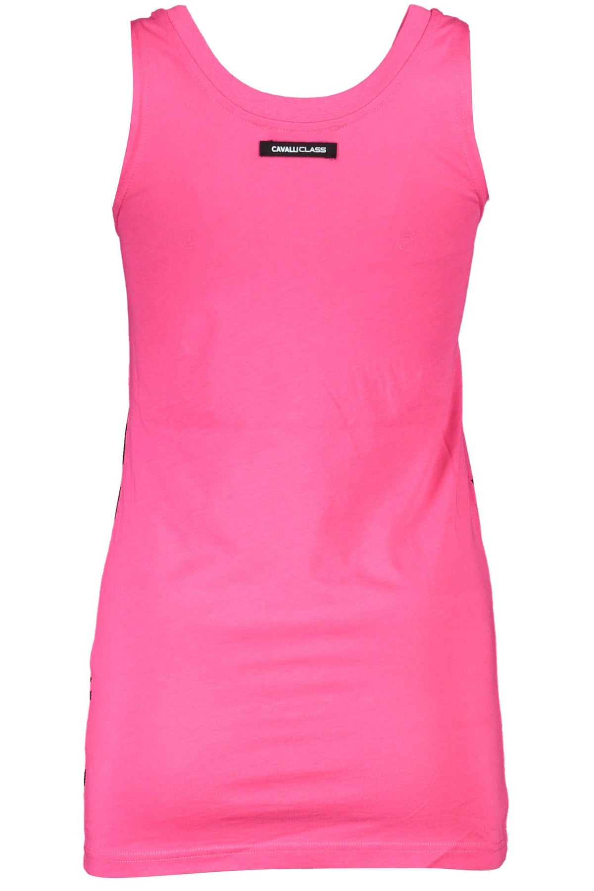 Elegante camiseta sin mangas con hombros anchos en color rosa de Cavalli Class