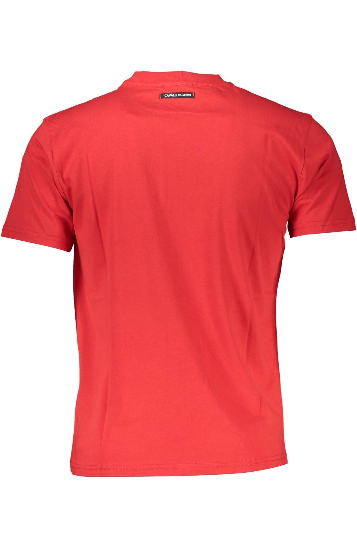 T-shirt élégant à imprimé logo rouge Cavalli Class