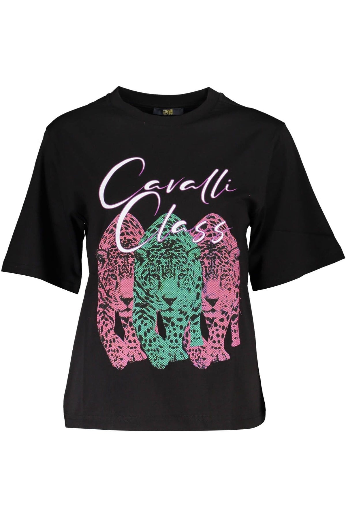 Camiseta elegante de corte entallado con estampado icónico de Cavalli Class