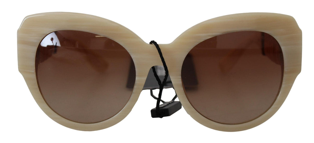 Gafas de sol elegantes de acetato beige para mujer de Dolce &amp; Gabbana