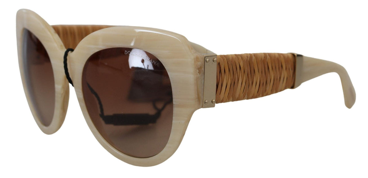 Lunettes de soleil pour femme Dolce &amp; Gabbana en acétate beige chic