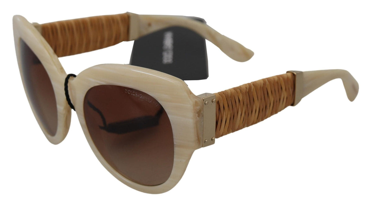 Lunettes de soleil pour femme Dolce &amp; Gabbana en acétate beige chic