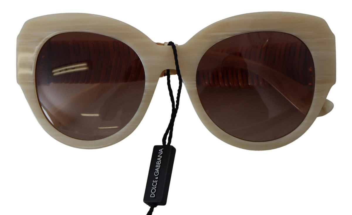 Gafas de sol elegantes de acetato beige para mujer de Dolce &amp; Gabbana