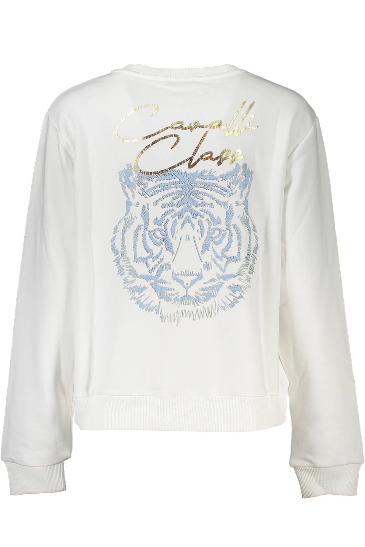 Sudadera acogedora cepillada blanca elegante Cavalli Class