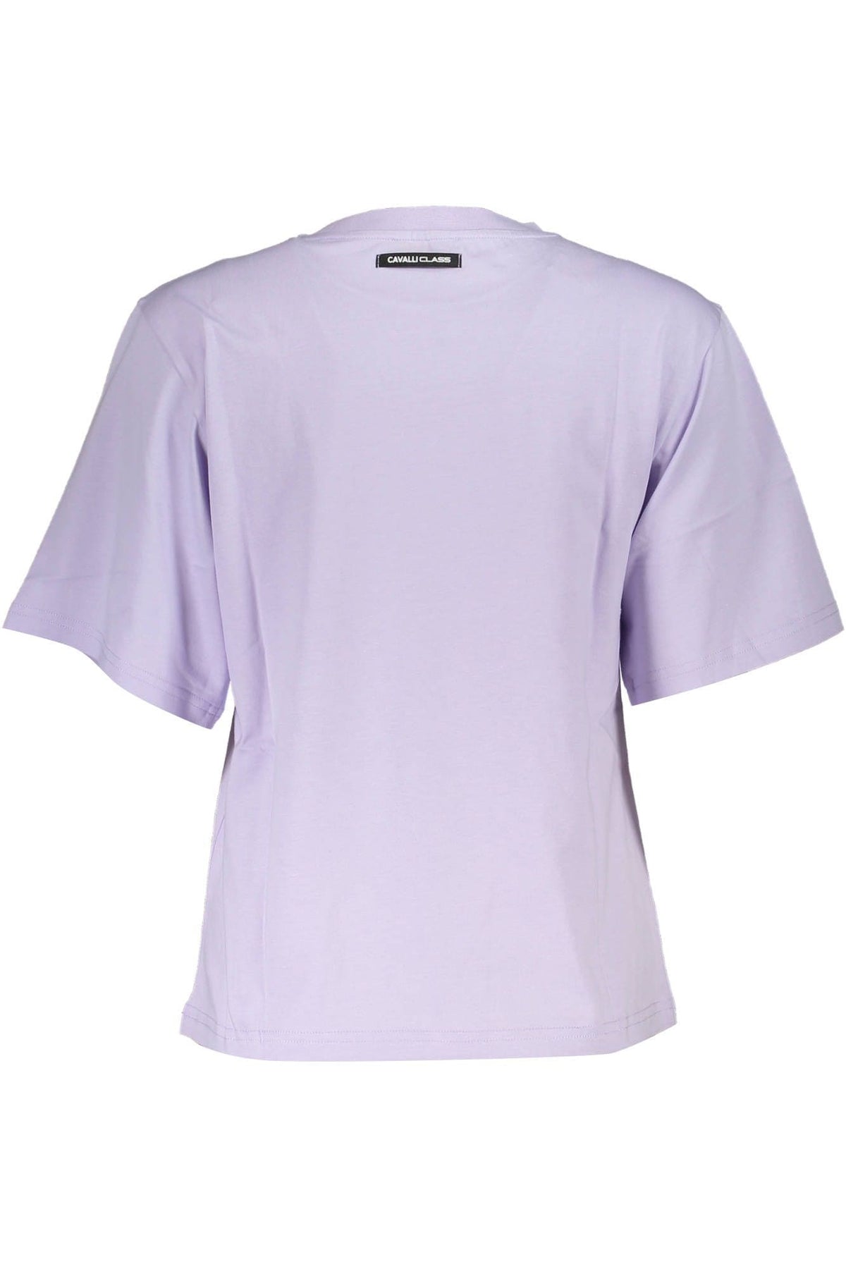 T-shirt slim violet élégant Cavalli Class avec imprimé chic