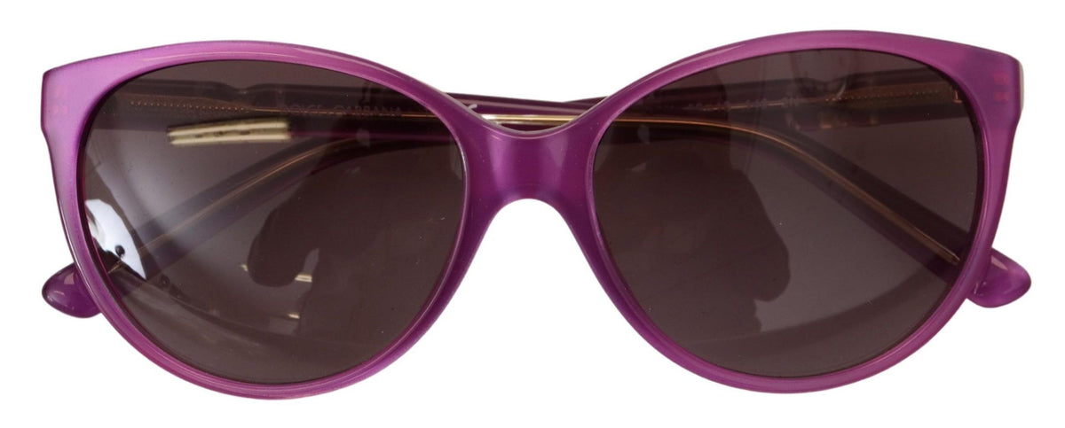 Dolce & Gabbana Chic Purple Acetate Round Sunglasses