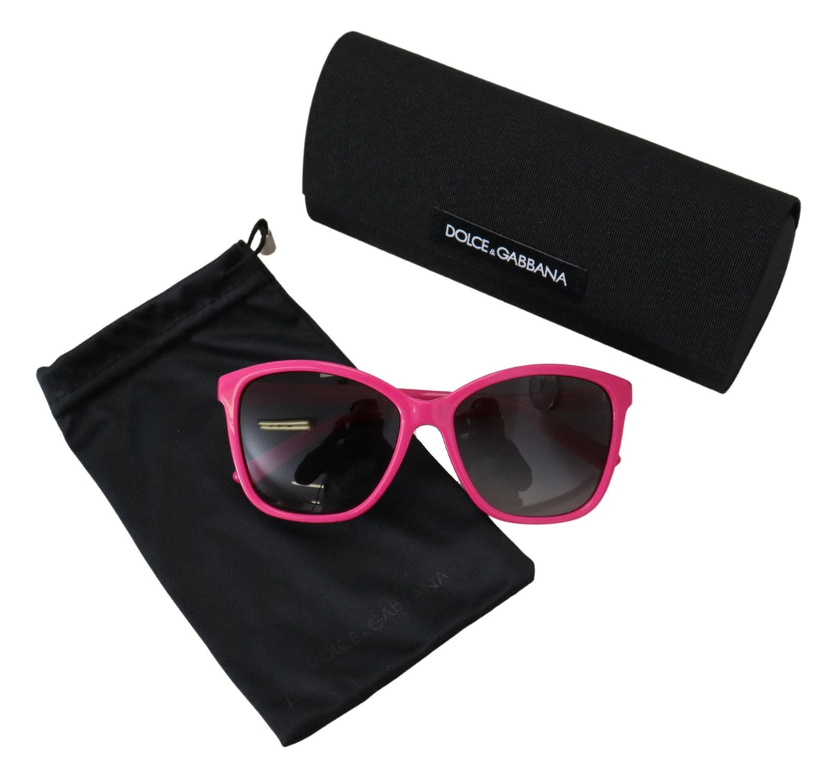 Gafas de sol redondas elegantes de color rosa de Dolce &amp; Gabbana para mujer