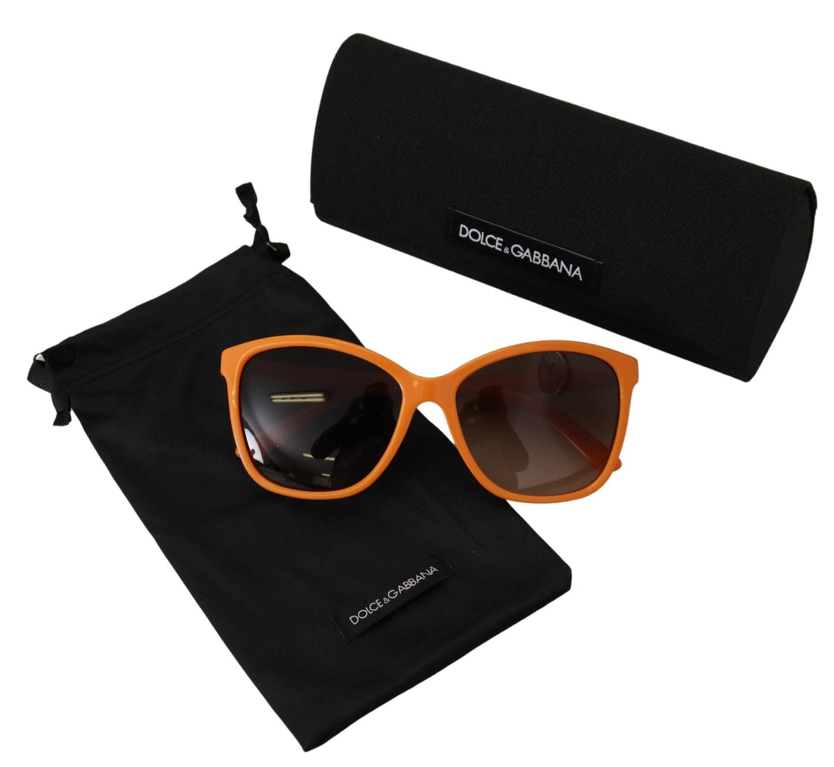 Gafas de sol redondas elegantes de color naranja de Dolce &amp; Gabbana para mujer