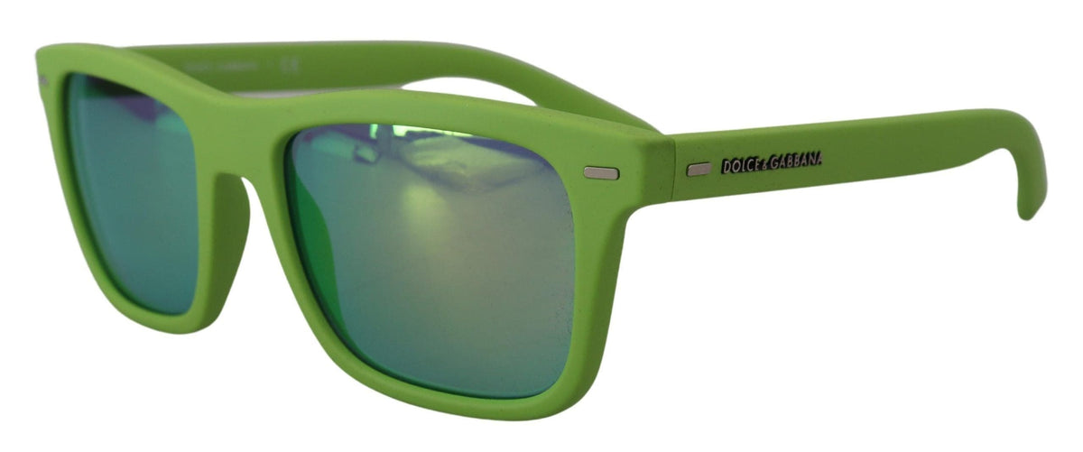 Lunettes de soleil à monture intégrale chic vert acide Dolce &amp; Gabbana