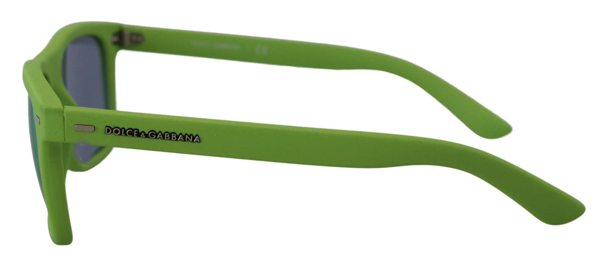 Lunettes de soleil à monture intégrale chic vert acide Dolce &amp; Gabbana