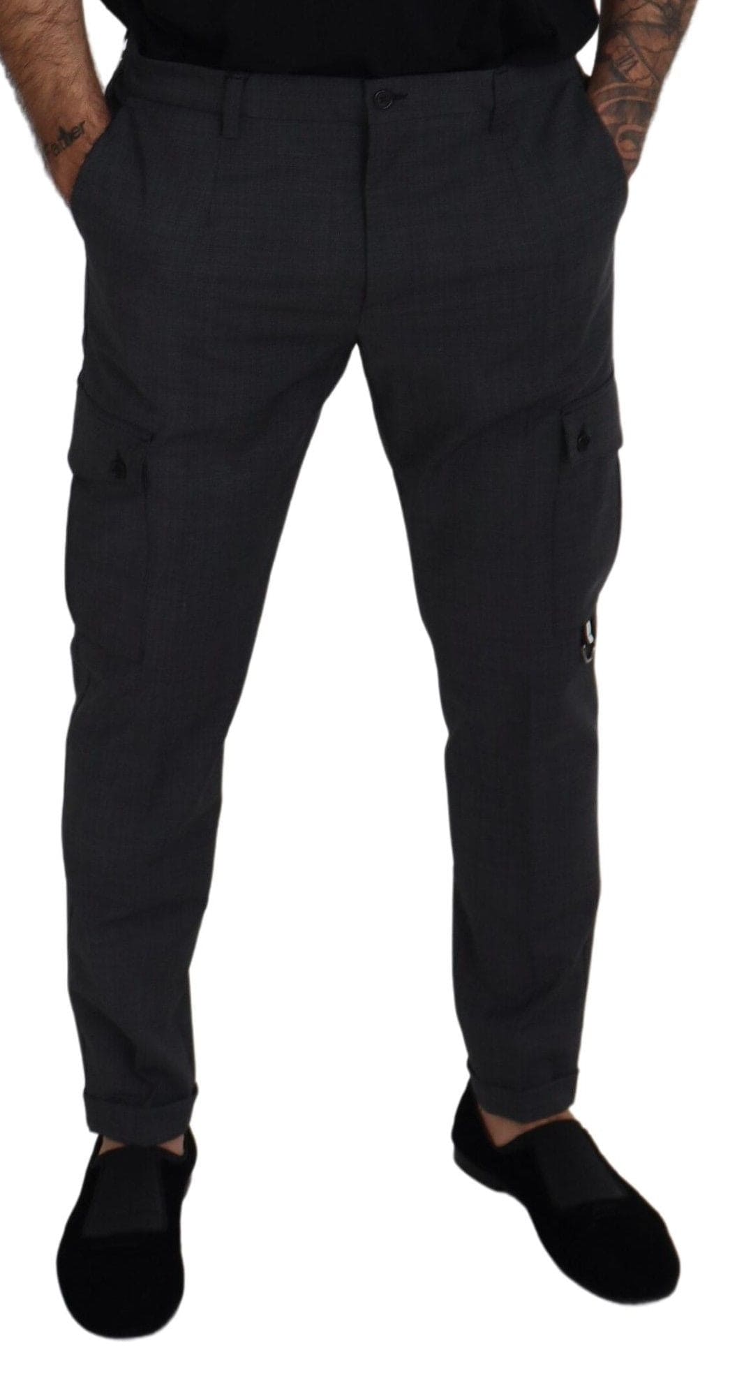 Pantalon cargo slim à carreaux élégant Dolce &amp; Gabbana