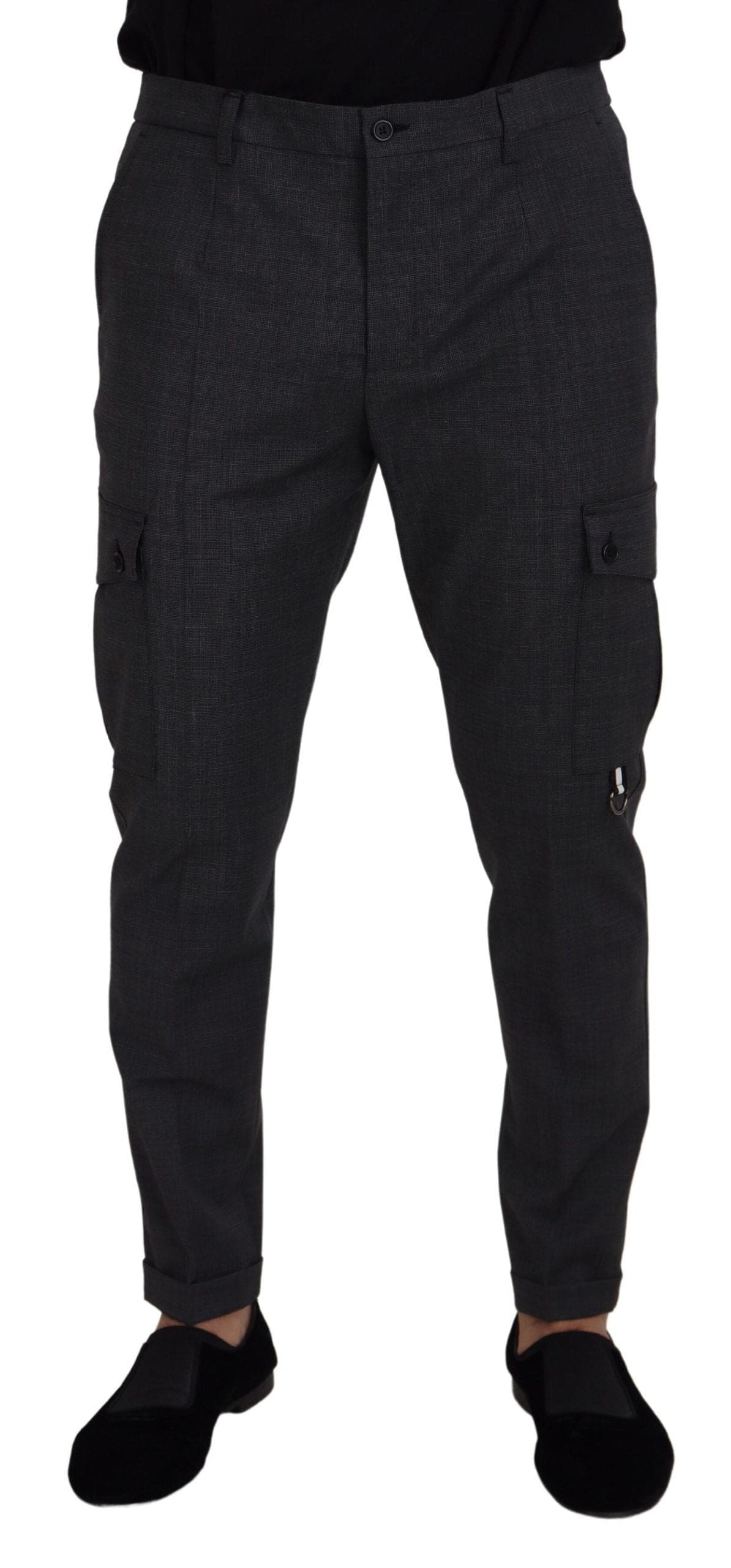 Pantalon cargo slim à carreaux élégant Dolce &amp; Gabbana