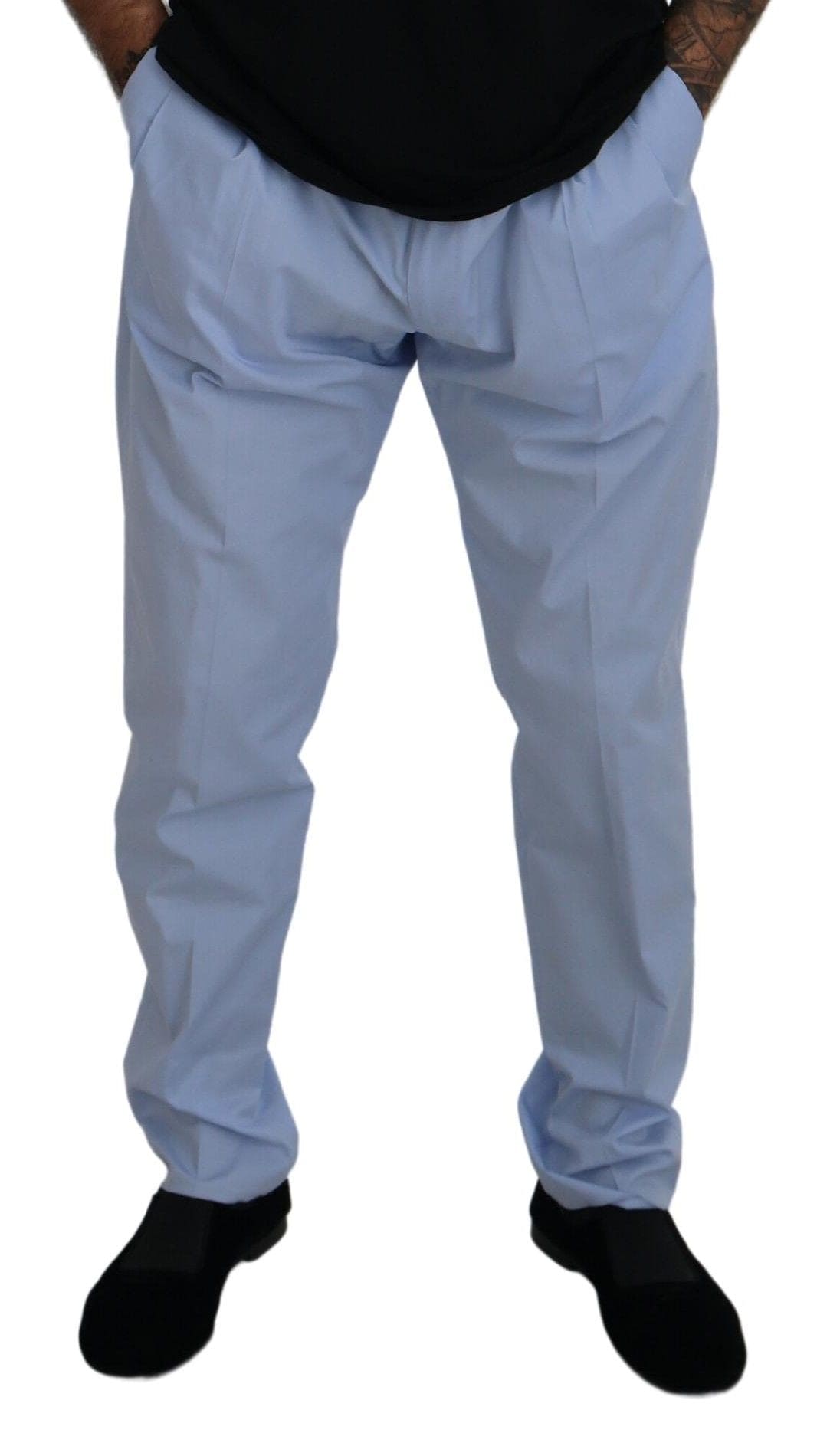 Pantalon chino slim élégant Dolce &amp; Gabbana en bleu clair