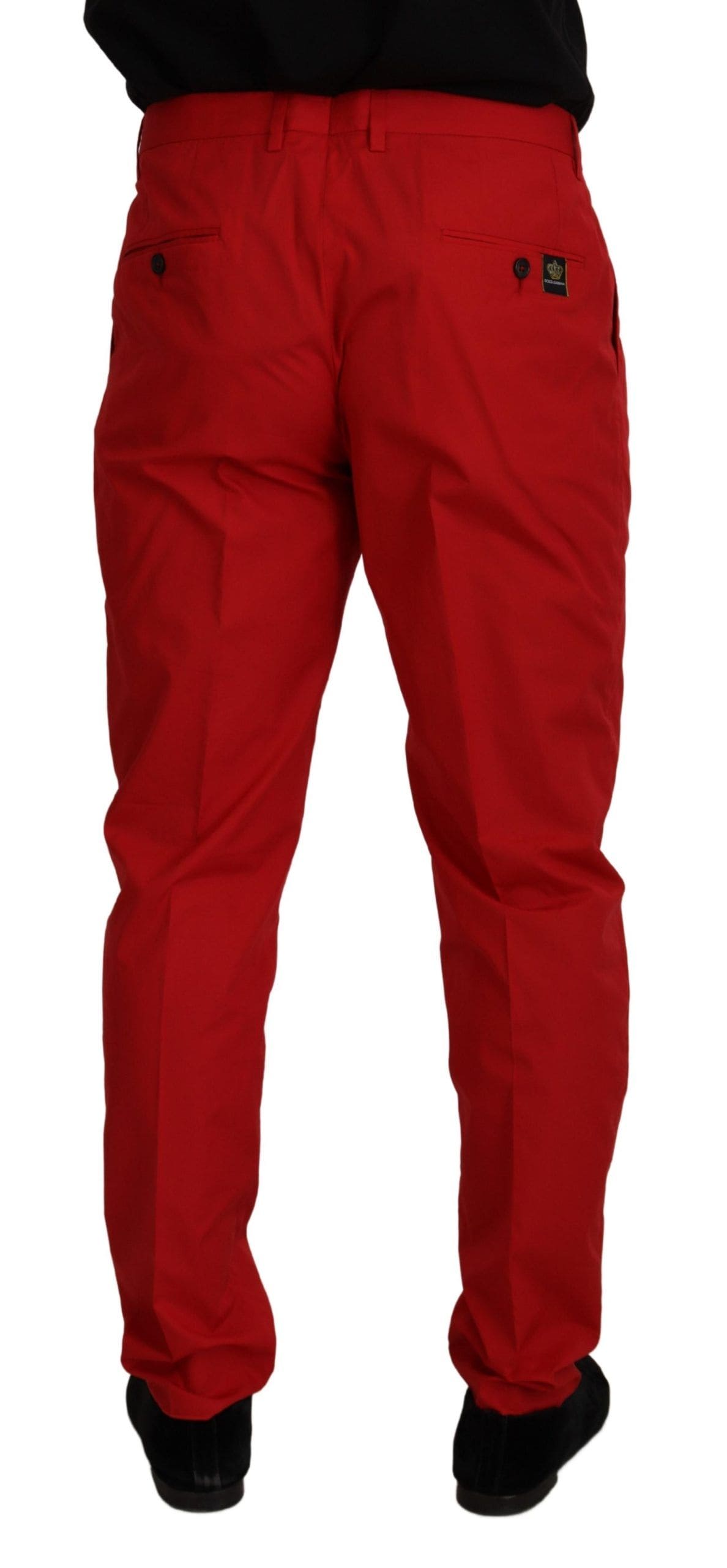 Pantalon chino slim élégant Dolce &amp; Gabbana de couleur cramoisie