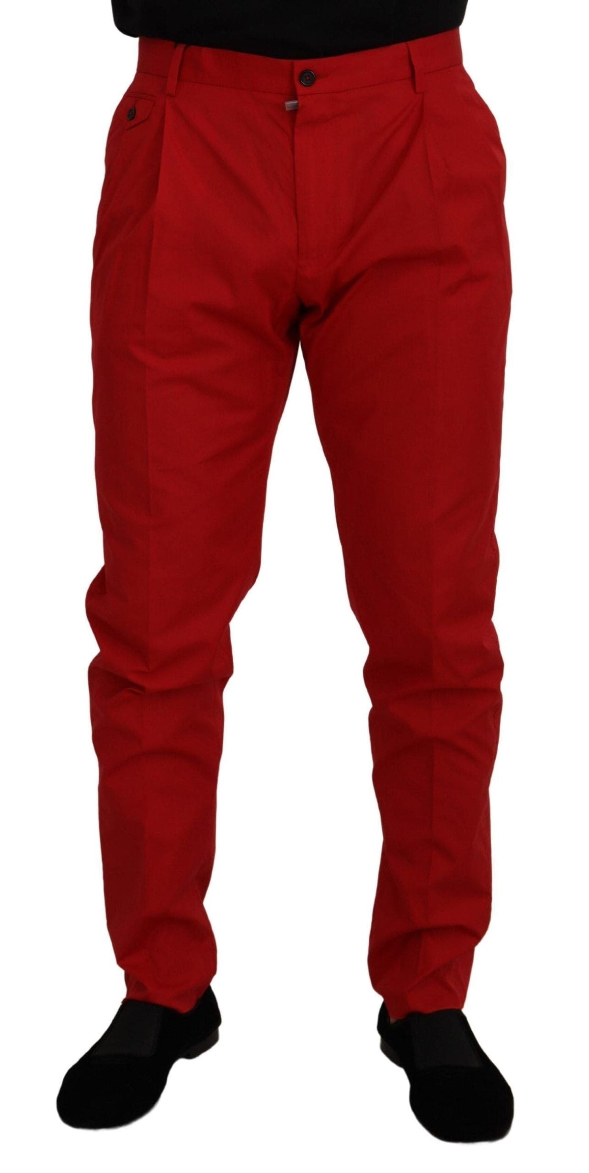 Pantalon chino slim élégant Dolce &amp; Gabbana de couleur cramoisie