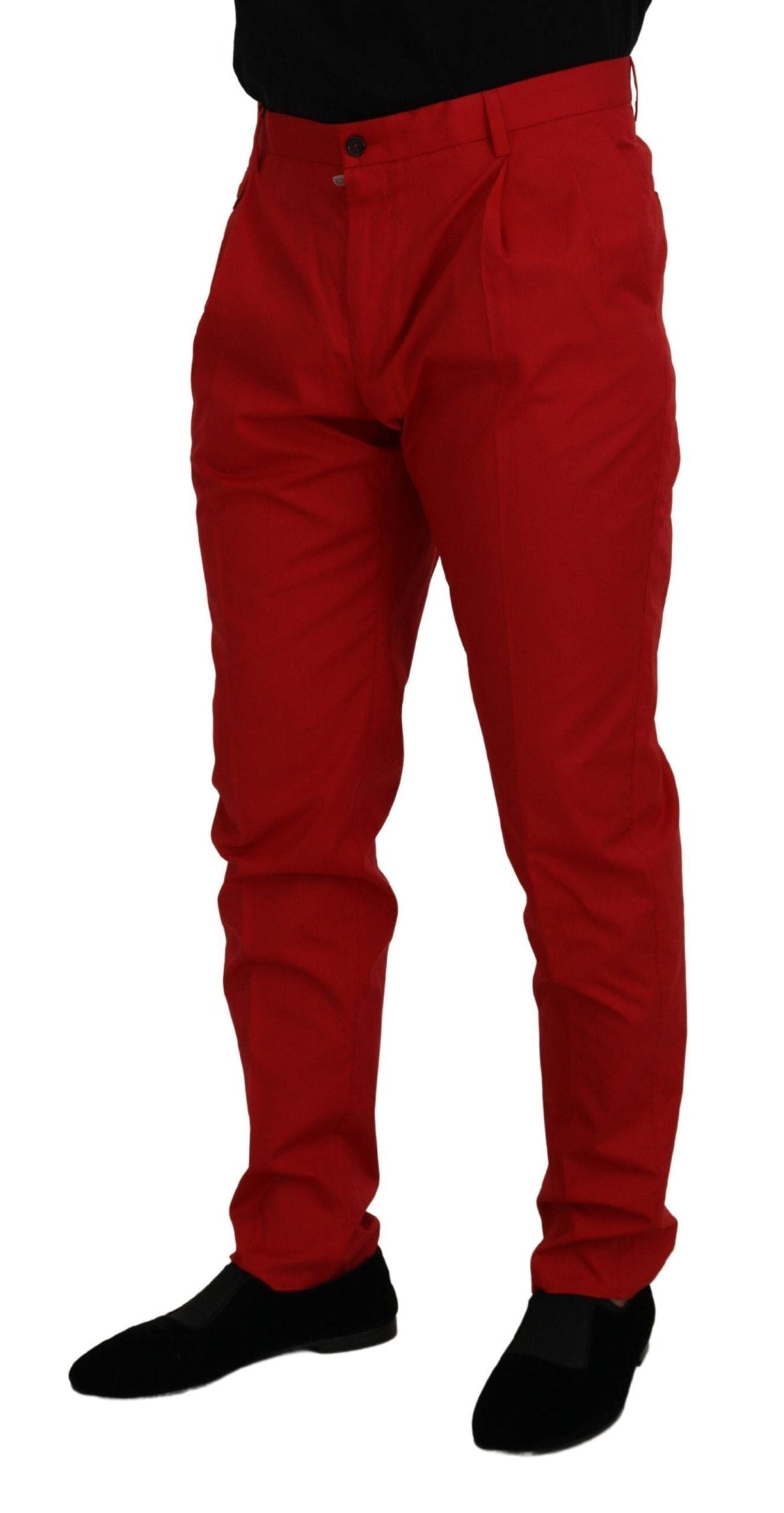 Pantalon chino slim élégant Dolce &amp; Gabbana de couleur cramoisie