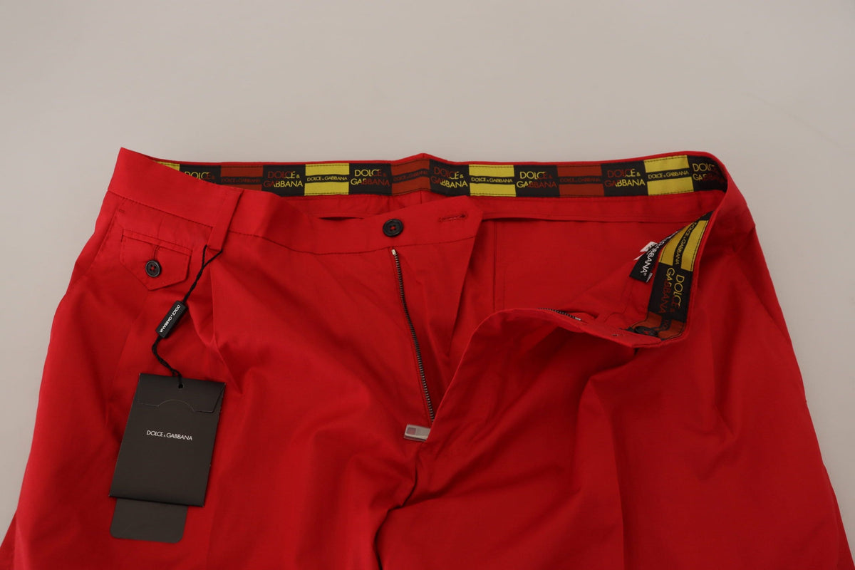 Pantalon chino slim élégant Dolce &amp; Gabbana de couleur cramoisie