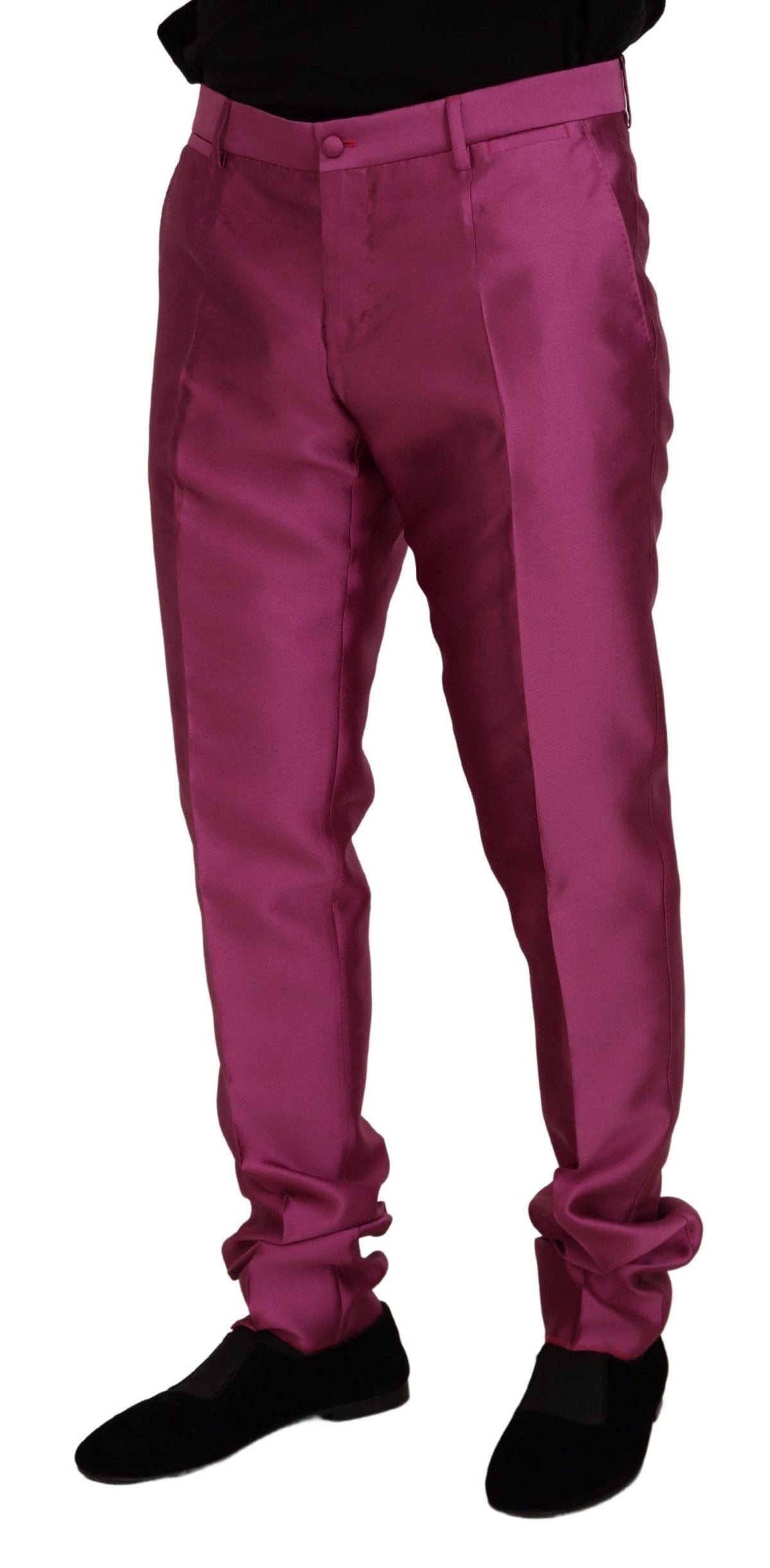 Pantalon habillé slim fit Dolce &amp; Gabbana en rose