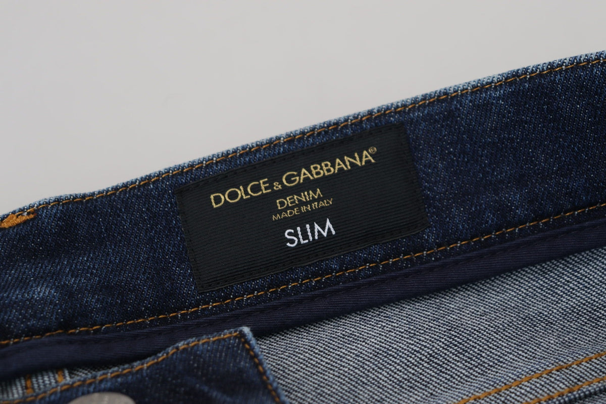 Dolce &amp; Gabbana Chic Slim Fit Sensation de denim italien