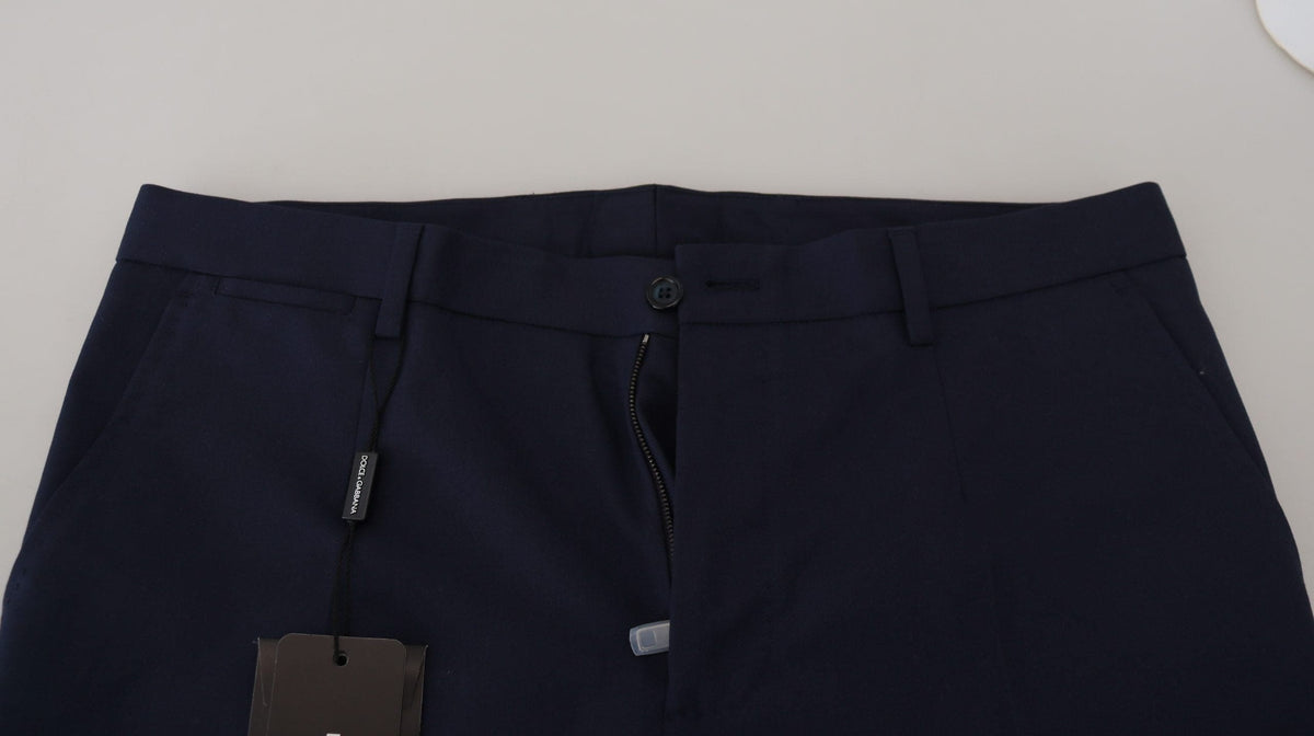 Pantalon habillé bleu slim élégant Dolce &amp; Gabbana