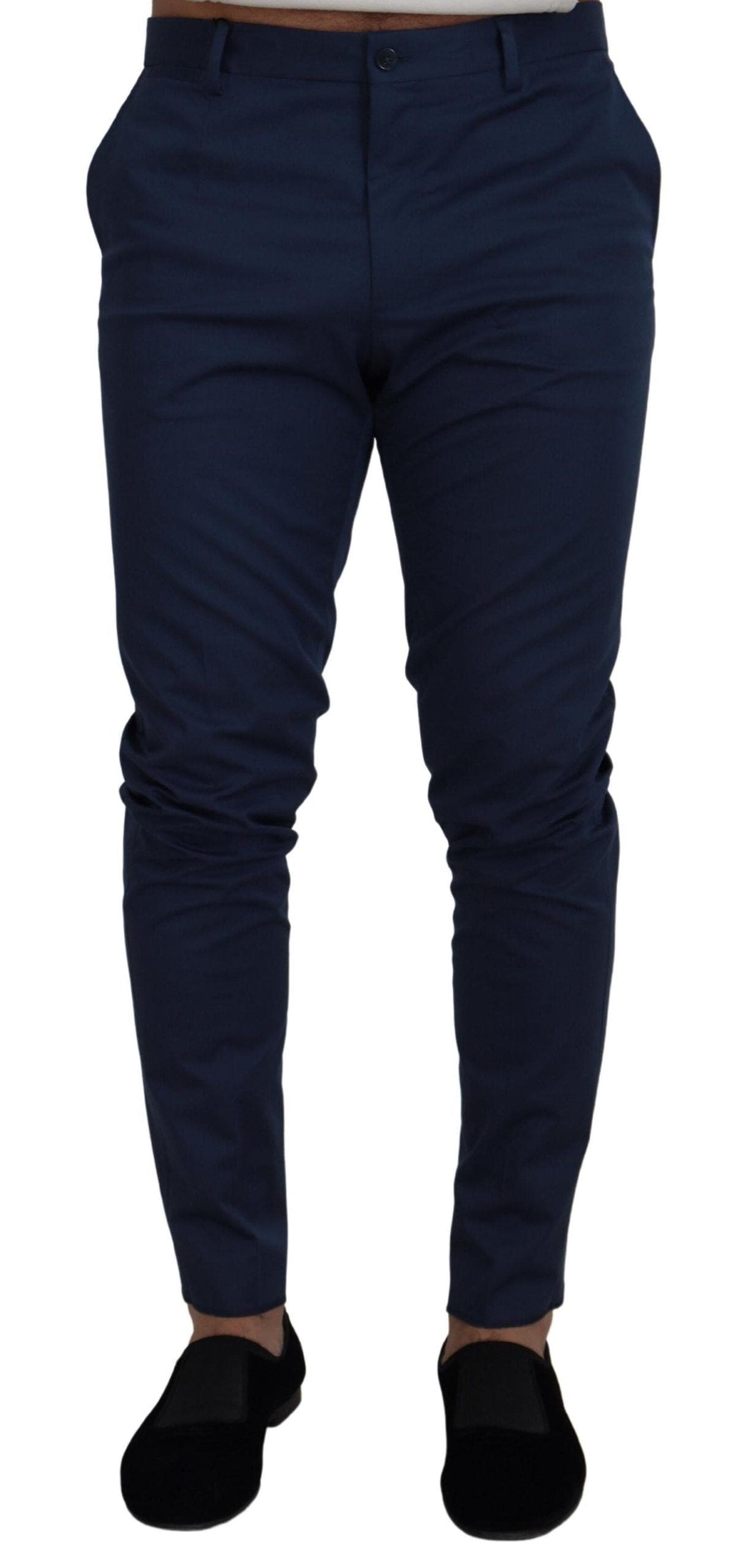 Pantalon chino slim élégant Dolce &amp; Gabbana en bleu