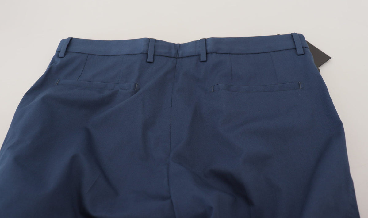 Pantalones chinos elegantes de corte entallado en azul de Dolce &amp; Gabbana