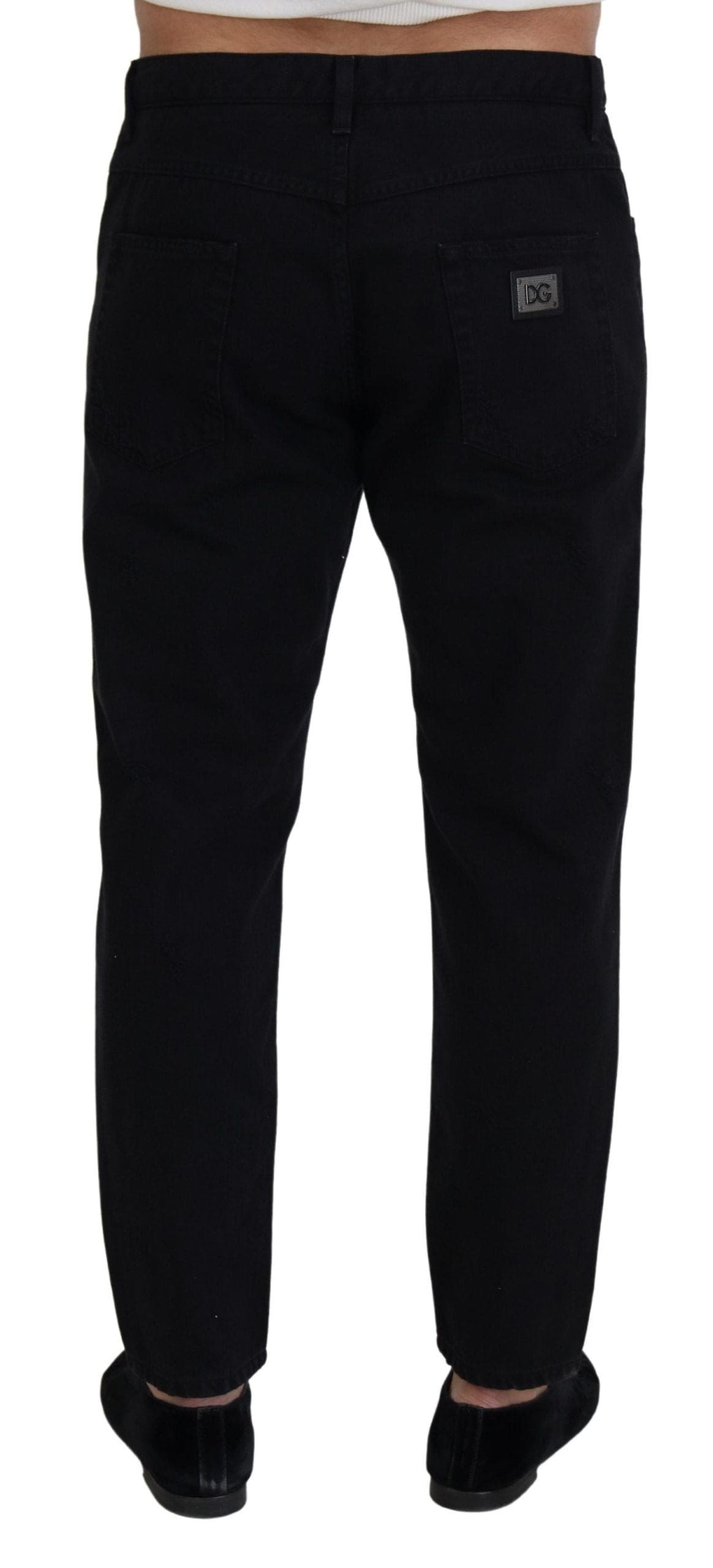 Dolce & Gabbana Elegant Black Loose Fit Italian Jeans