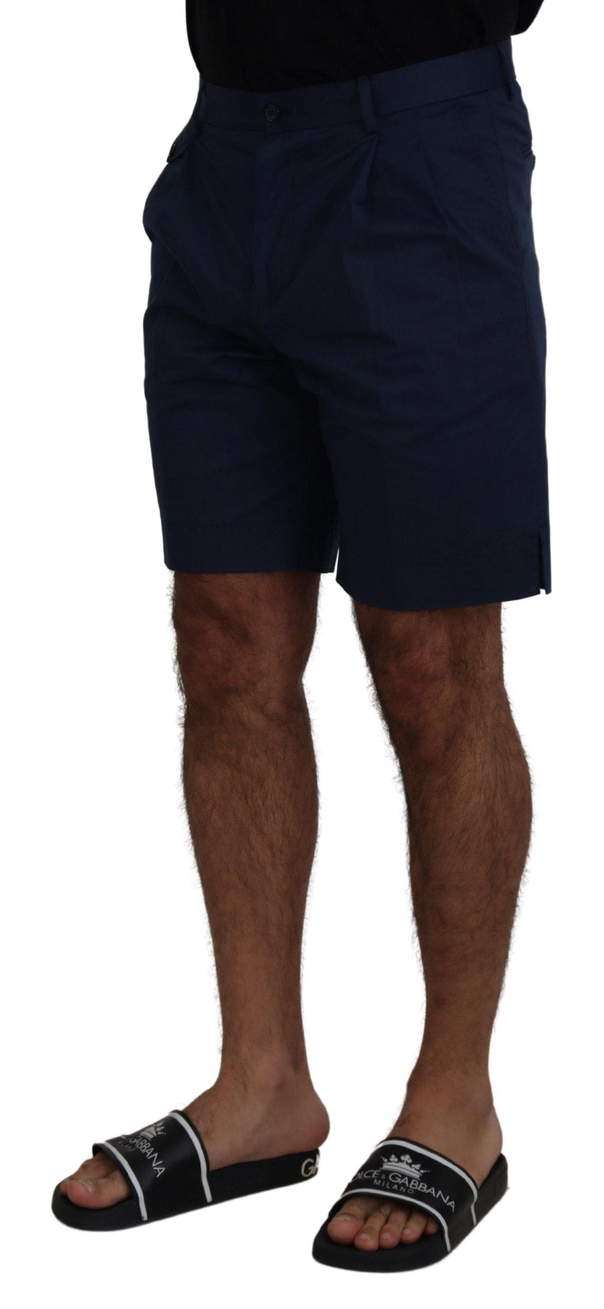 Short chino bleu élégant Dolce &amp; Gabbana – Coupe classique