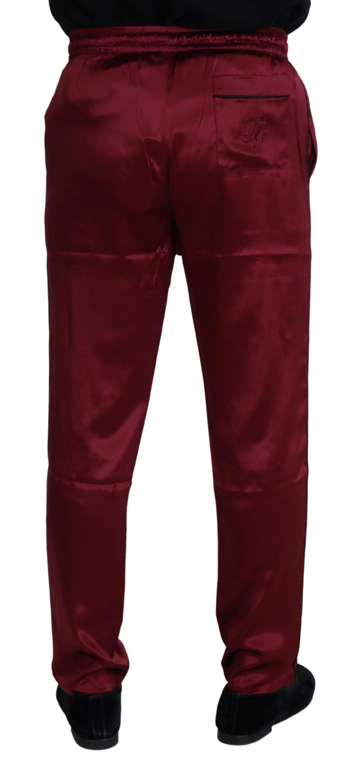 Pantalon de détente en soie Dolce &amp; Gabbana Bordeaux