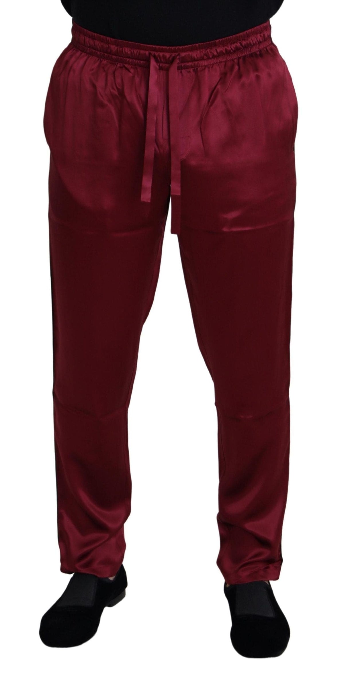 Pantalon de détente en soie Dolce &amp; Gabbana Bordeaux