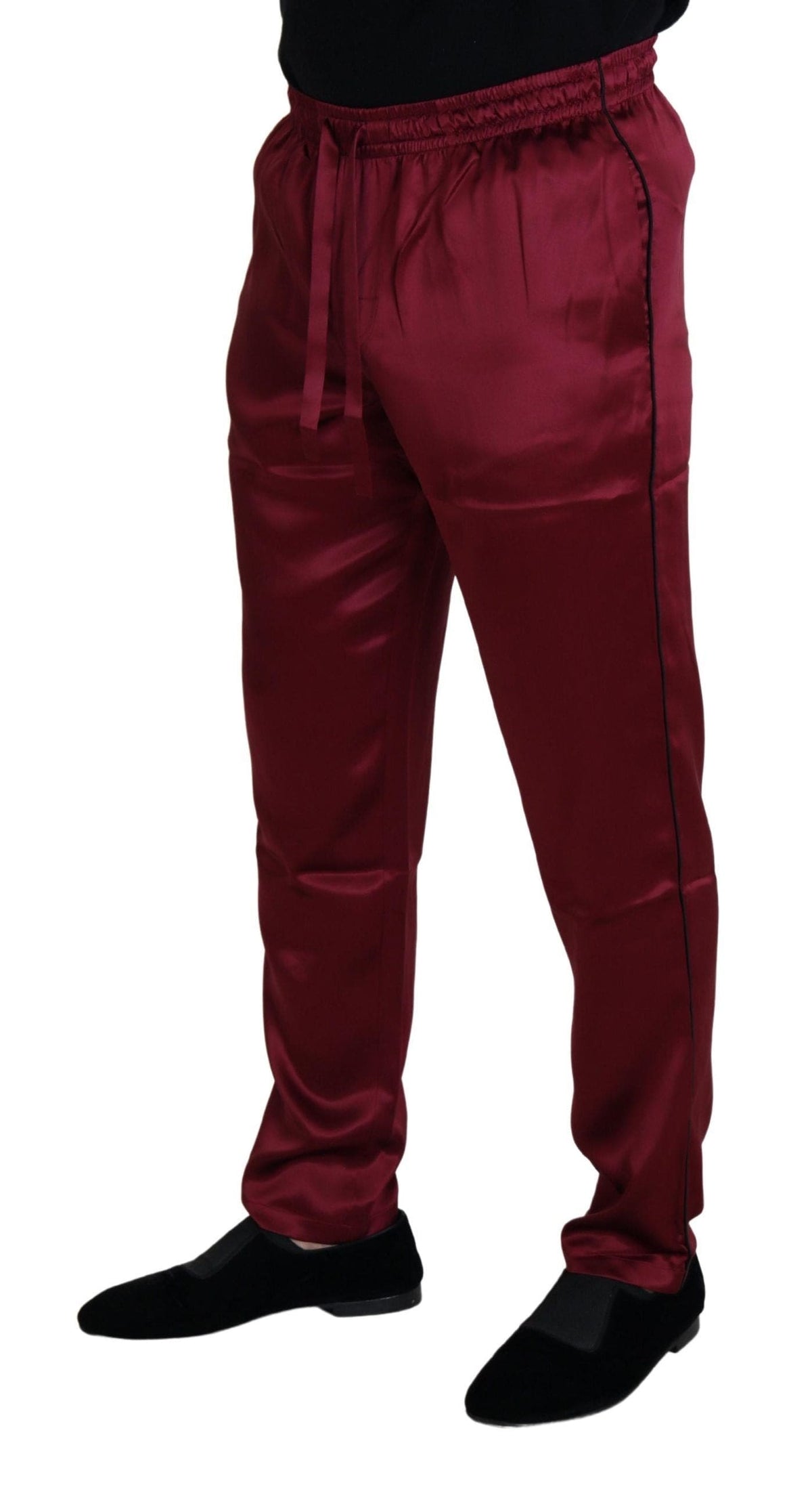 Pantalon de détente en soie Dolce &amp; Gabbana Bordeaux