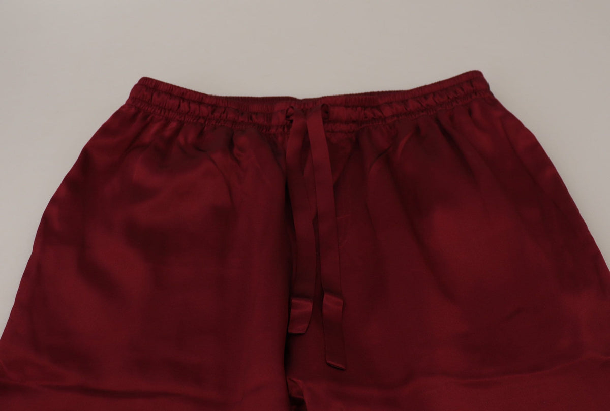 Pantalon de détente en soie Dolce &amp; Gabbana Bordeaux