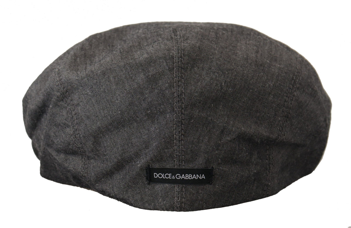 Dolce &amp; Gabbana Chapeau Gavroche Gris Élégant