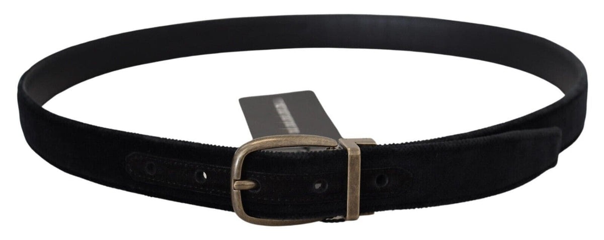 Ceinture élégante en cuir noir Dolce &amp; Gabbana