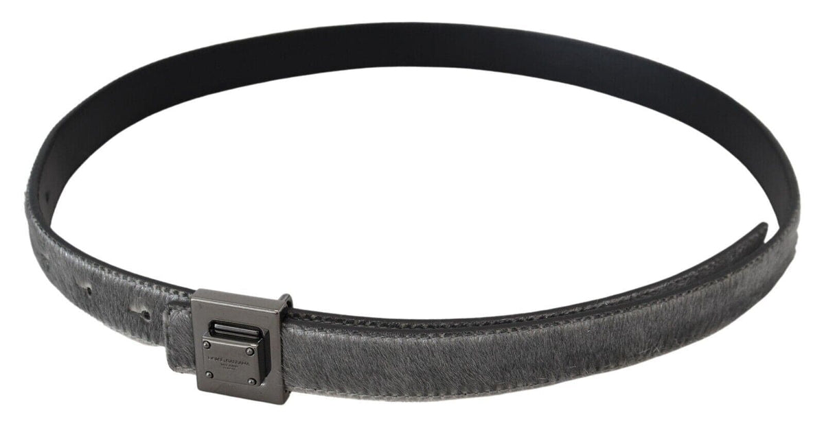 Ceinture élégante en cuir argenté Dolce &amp; Gabbana