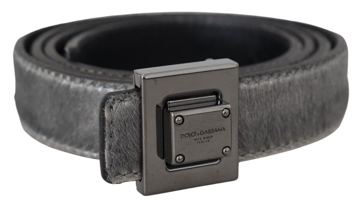 Ceinture élégante en cuir argenté Dolce &amp; Gabbana