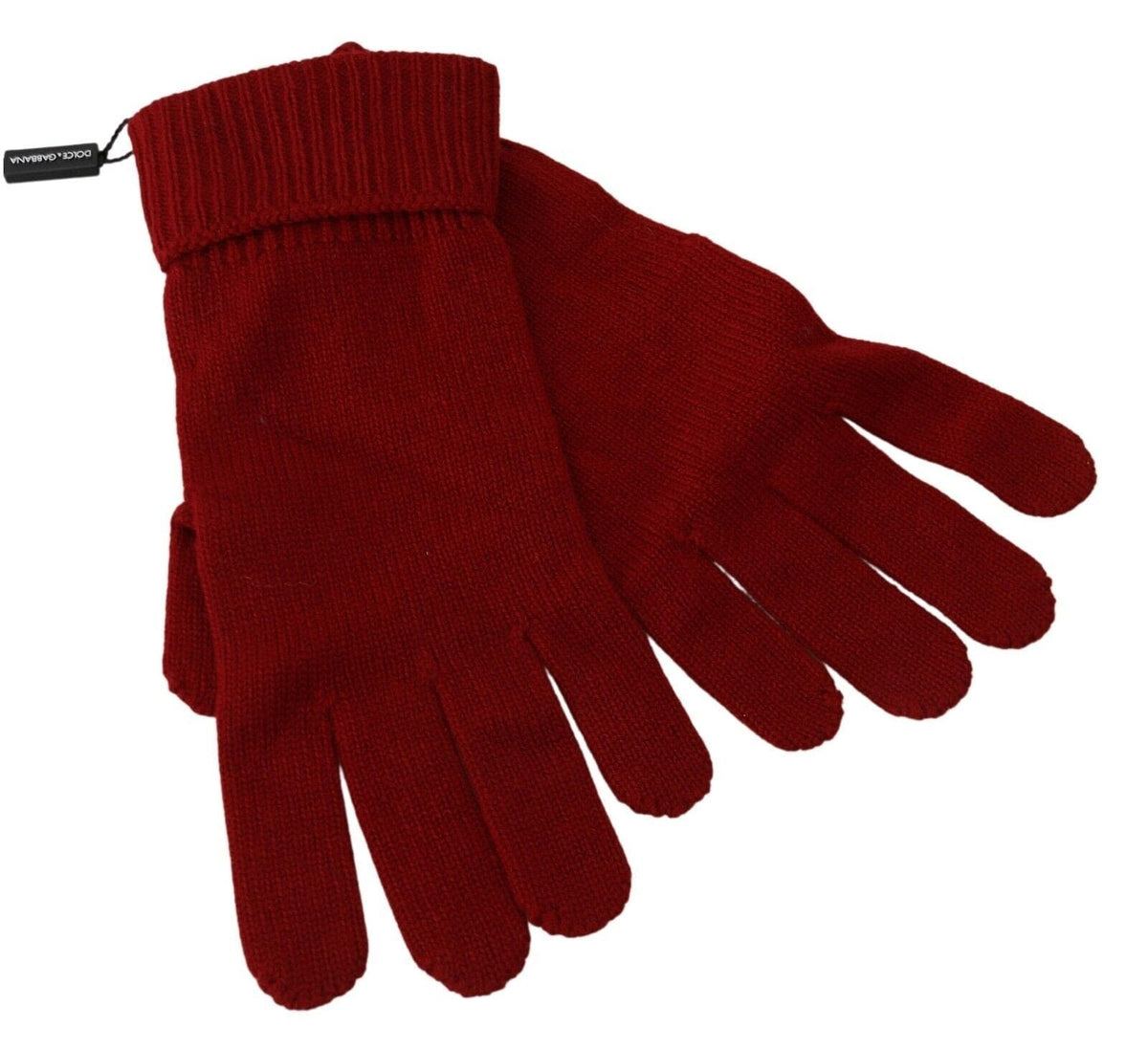 Gants d'hiver élégants en cachemire rouge Dolce &amp; Gabbana