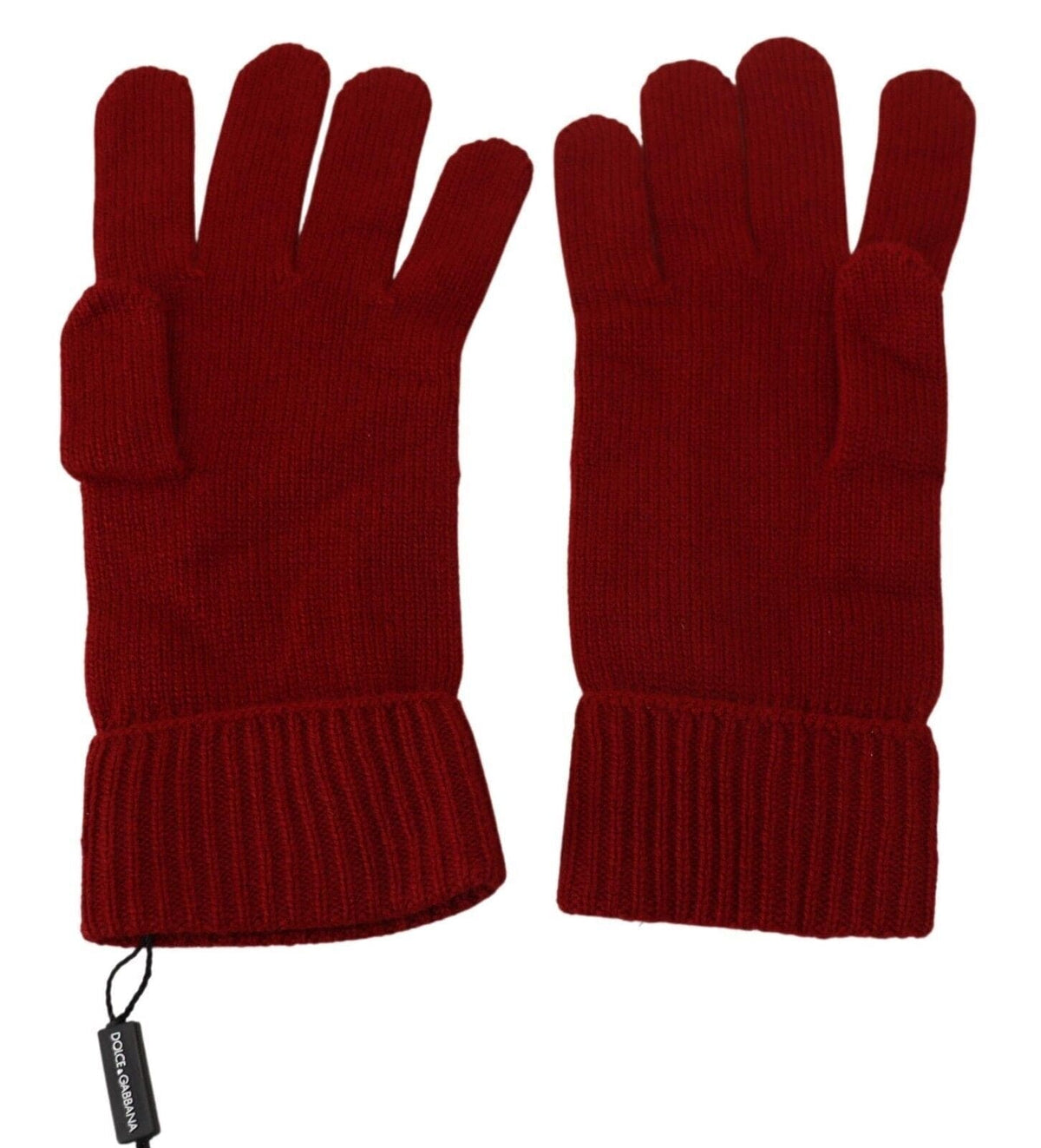 Gants d'hiver élégants en cachemire rouge Dolce &amp; Gabbana