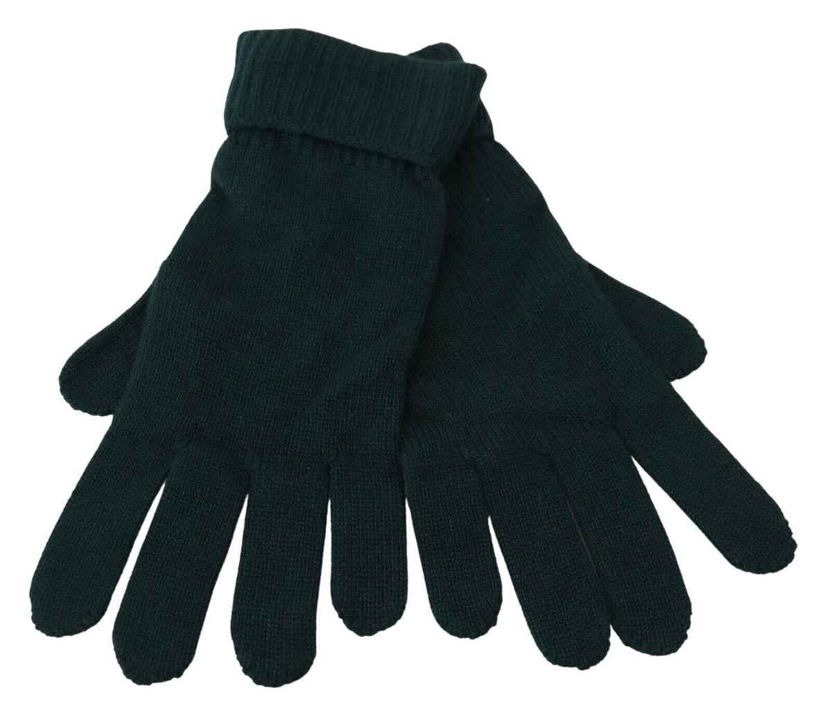 Gants élégants en cachemire vert foncé Dolce &amp; Gabbana