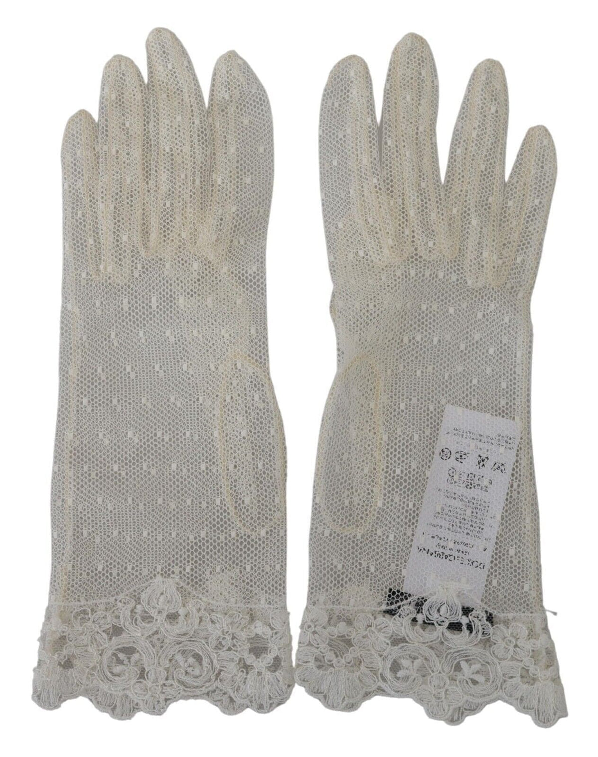 Gants blancs chics Dolce &amp; Gabbana à longueur de poignet