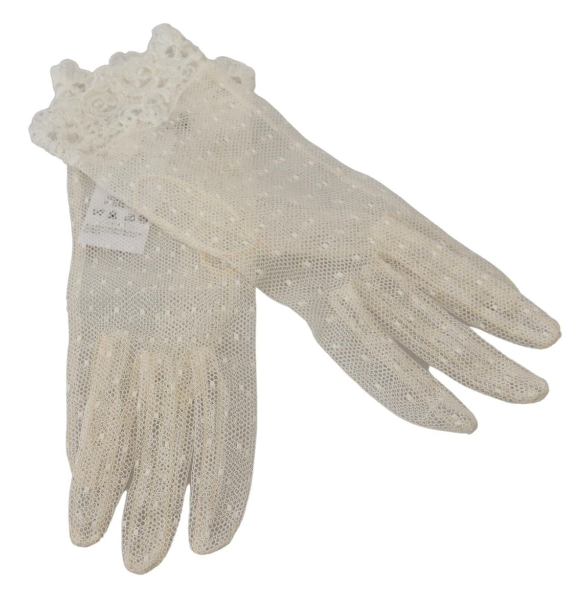 Guantes elegantes blancos hasta la muñeca de Dolce &amp; Gabbana