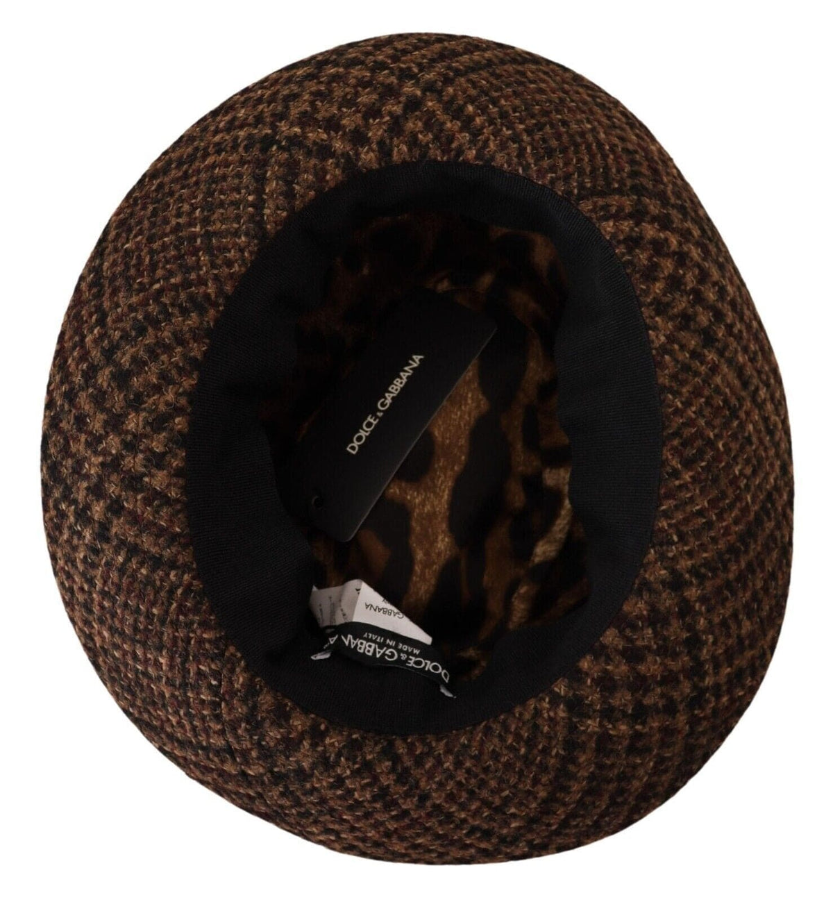 Elegante sombrero fedora marrón de Dolce &amp; Gabbana: accesorio elegante para el invierno