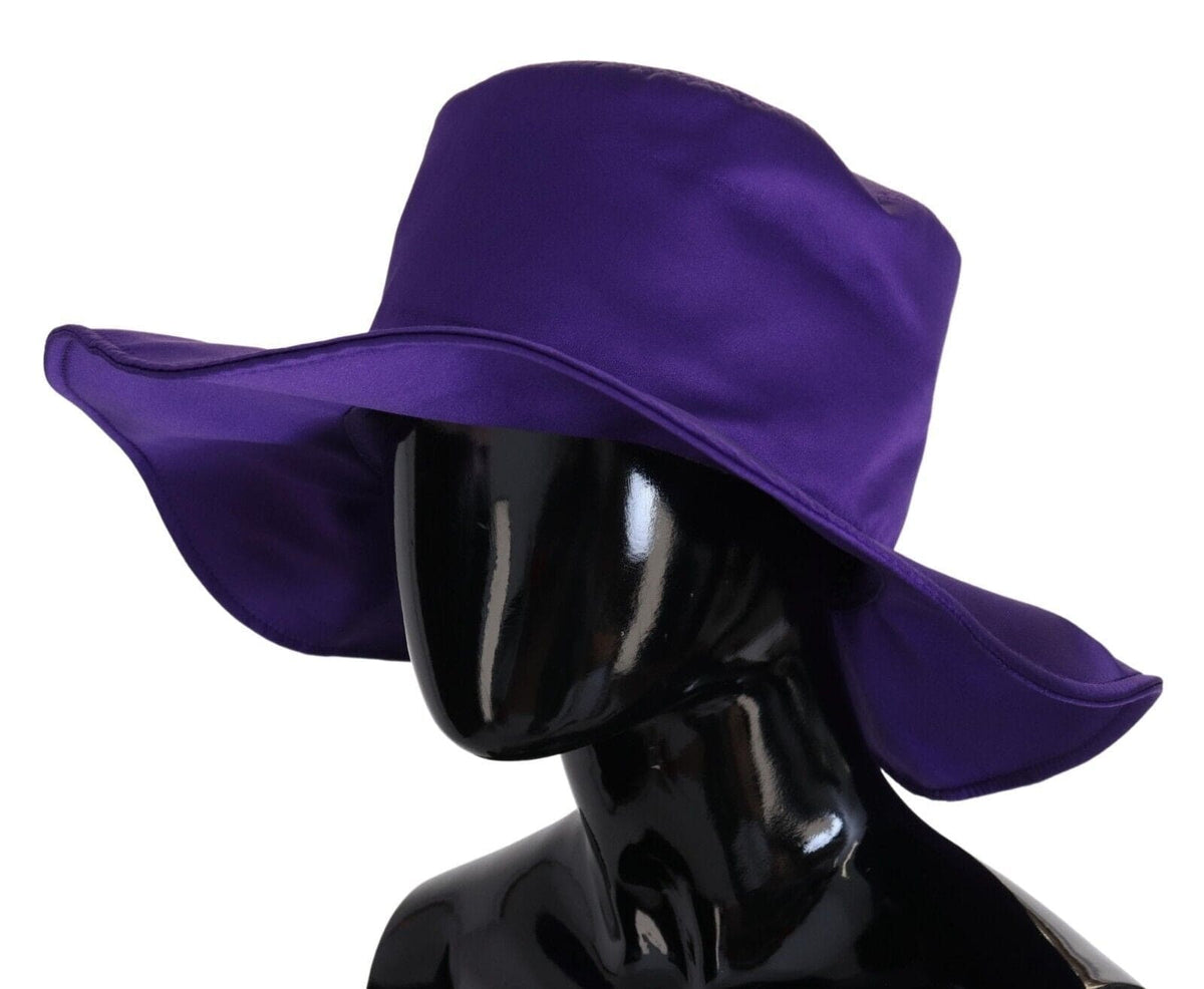 Chapeau haut de forme élégant en soie violette Dolce &amp; Gabbana