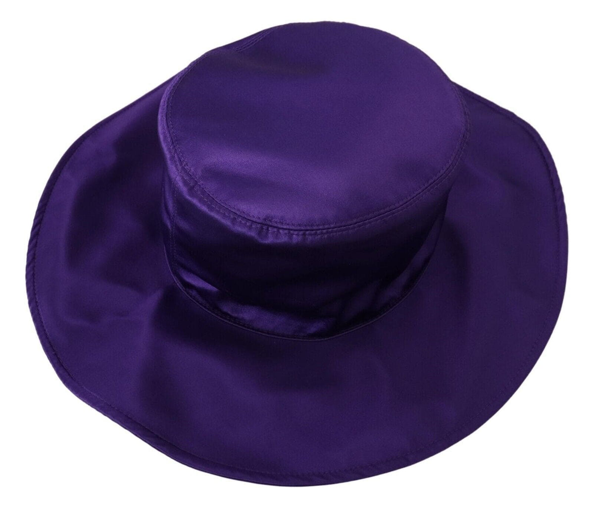 Chapeau haut de forme élégant en soie violette Dolce &amp; Gabbana