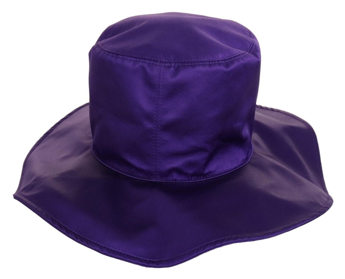 Chapeau haut de forme élégant en soie violette Dolce &amp; Gabbana