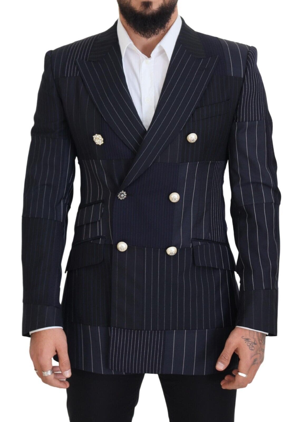 Blazer croisé slim bleu marine élégant Dolce &amp; Gabbana